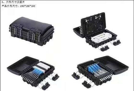 Emballage à fibres optiques horizontales à 6 ports pour le système de montage aérien/d'enterrement direct/duct