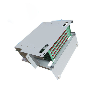 Cable de jonction en fibre optique en plastique ODF avec plateau chargé complet à 48 ports et adaptateurs SC/UPC