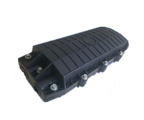 Système de distribution de fibres FTTH 12 24 48 96 144 288 Corne de type horizontal Fermeture de jonction de fibre optique avec 3