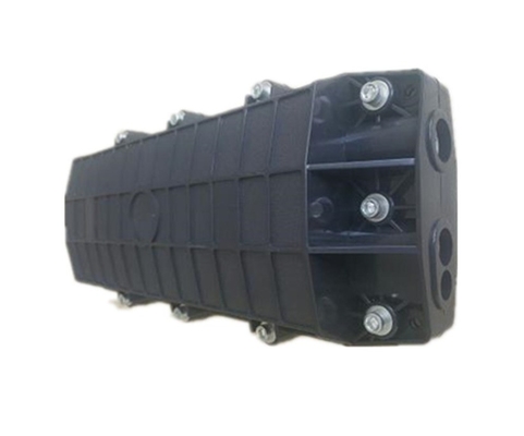 Système de distribution de fibres FTTH 12 24 48 96 144 288 Corne de type horizontal Fermeture de jonction de fibre optique avec 3