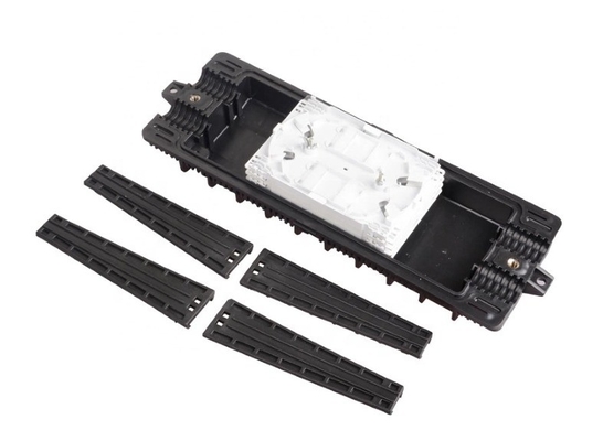 Système de distribution de fibres FTTH 12 24 48 96 144 288 Corne de type horizontal Fermeture de jonction de fibre optique avec 3