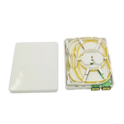 Boîte de panneau de prise en fibre optique FTTH mini montée sur le mur avec 2 ports et SC/APC Pigtail