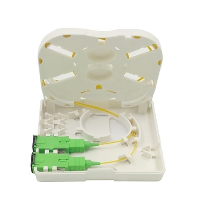 Boîte de panneau de prise en fibre optique FTTH mini montée sur le mur avec 2 ports et SC/APC Pigtail