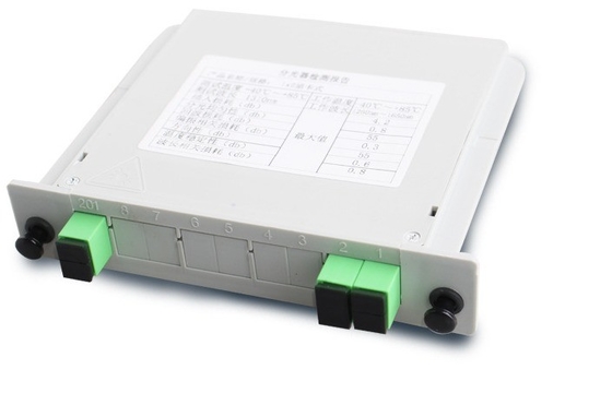 Splitter de carte personnalisé G657 de type fibre 2x1 1 * 2 pour le cabinet de fibre optique de réseau 4G