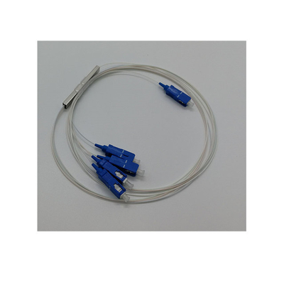 Connecteur LC Mini-module tube en acier type 1*4 PLC Splitter pour la transmission de signaux en fibre