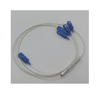 Connecteur LC Mini-module tube en acier type 1*4 PLC Splitter pour la transmission de signaux en fibre