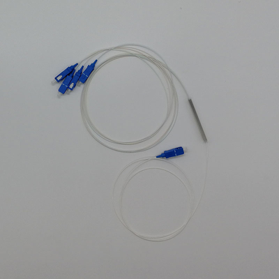 Connecteur LC Mini-module tube en acier type 1*4 PLC Splitter pour la transmission de signaux en fibre