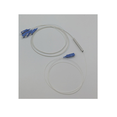 Connecteur LC Mini-module tube en acier type 1*4 PLC Splitter pour la transmission de signaux en fibre