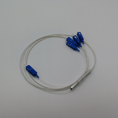 Connecteur LC Mini-module tube en acier type 1*4 PLC Splitter pour la transmission de signaux en fibre