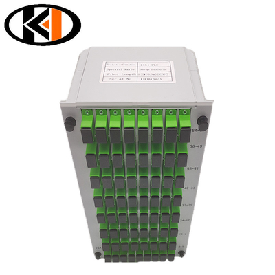 Perte de retour dB ≥50 Fibre optique Splitter Cassette PLC 1x64 SC UPC pour les performances