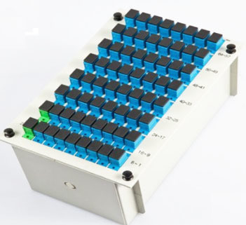 Perte de retour dB ≥50 Fibre optique Splitter Cassette PLC 1x64 SC UPC pour les performances