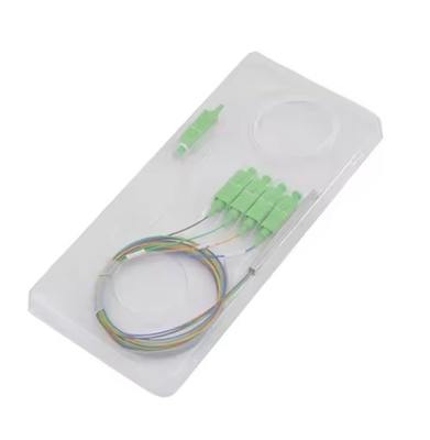 Connecteur SC/APC 1x4 tubes en acier à fibre optique Splitter PLC pour longueur d'onde 1260-1650nm