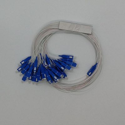Télécommunications G657A Splitter PLC à fibre avec connecteurs SC 1*2 1*4 1*8 1*16 1*32 1*64
