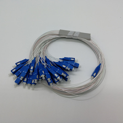 Télécommunications G657A Splitter PLC à fibre avec connecteurs SC 1*2 1*4 1*8 1*16 1*32 1*64